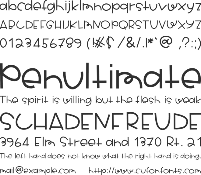 OneTeaspoon font preview