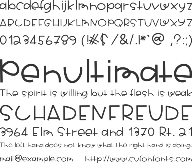 OneTeaspoon font preview