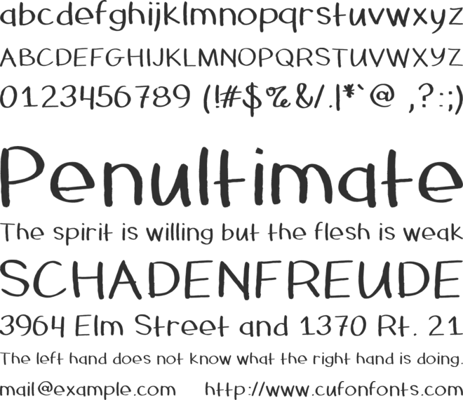 Pinecone font preview