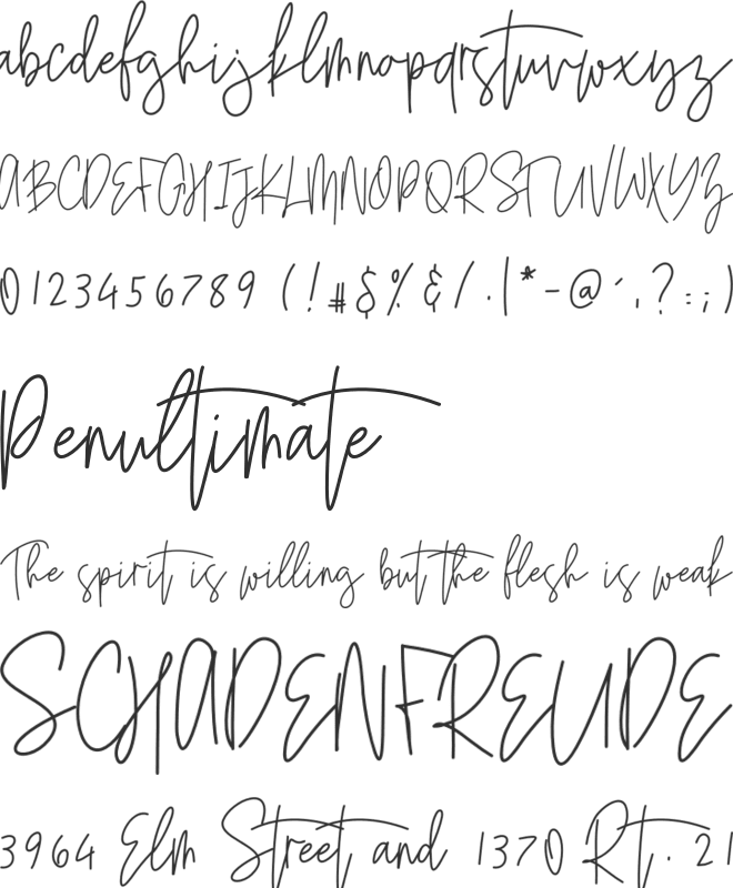 Saturday font preview