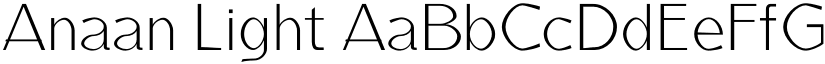 Anaan Light font