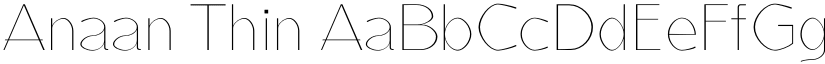 Anaan Thin font
