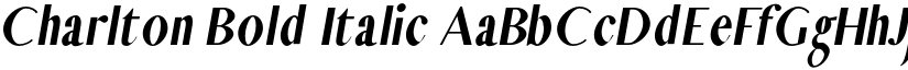Charlton Bold Italic font