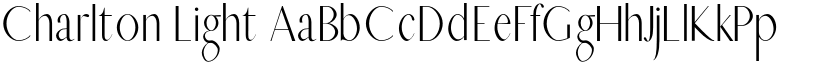 Charlton Light font
