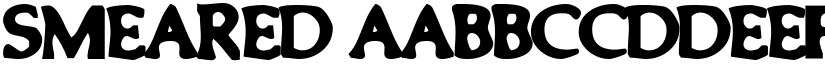 Smeared font