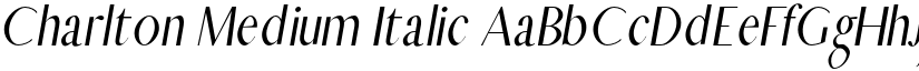 Charlton Medium Italic font