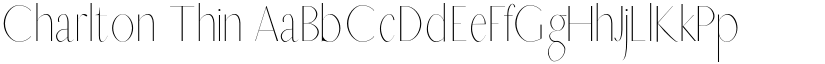 Charlton Thin font