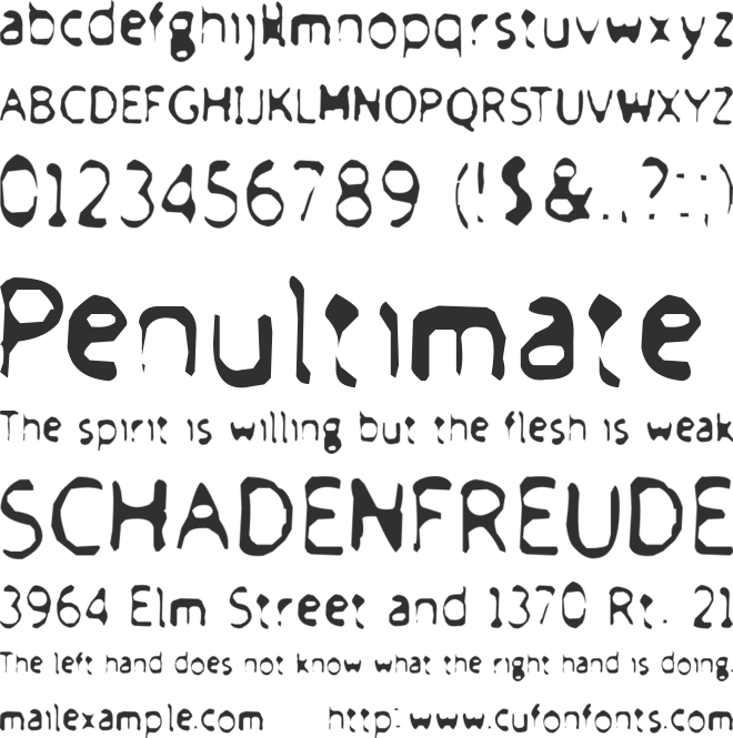 Froufrou font preview