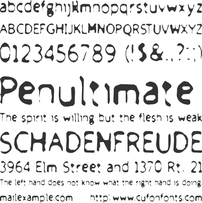 Froufrou font preview