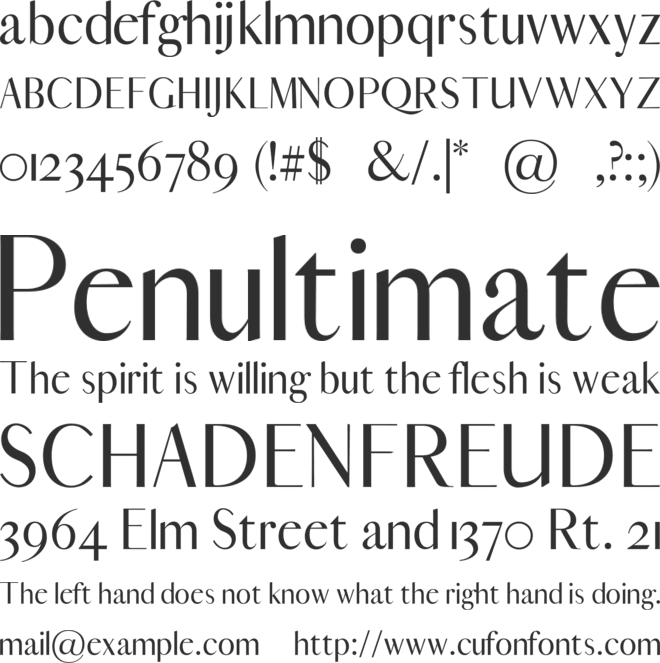 Cordaro font preview