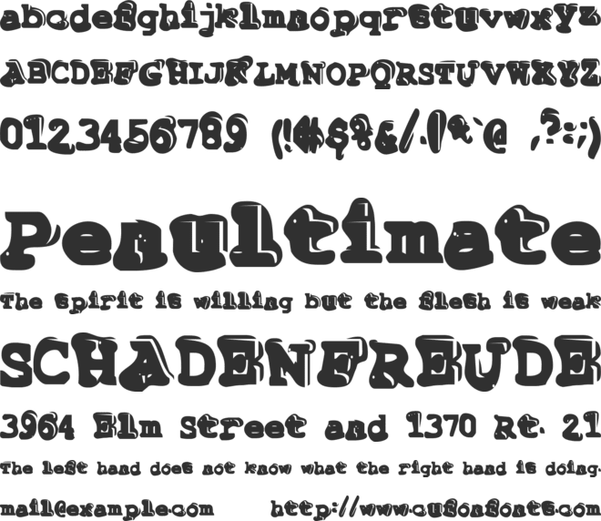 Tiptonian font preview