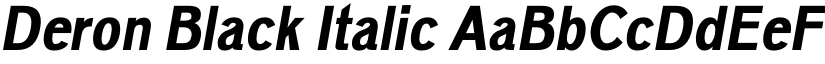 Deron Black Italic font