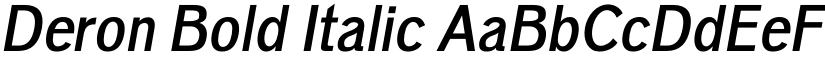 Deron Bold Italic font