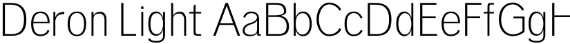 Deron Light font