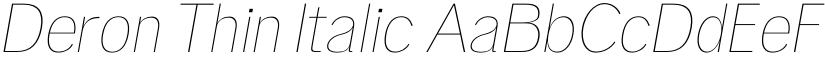 Deron Thin Italic font