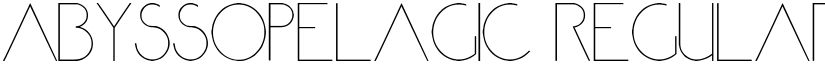 Abyssopelagic Regular font
