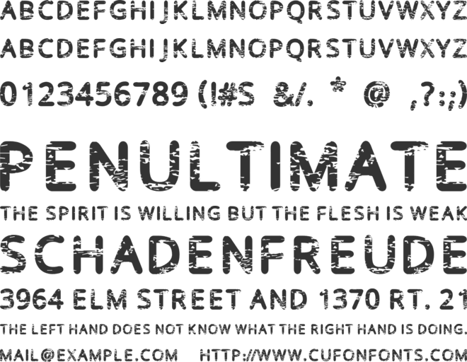 Baston font preview