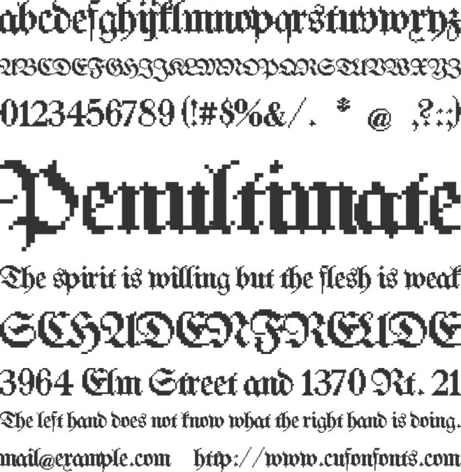 BerlinFraktur font preview