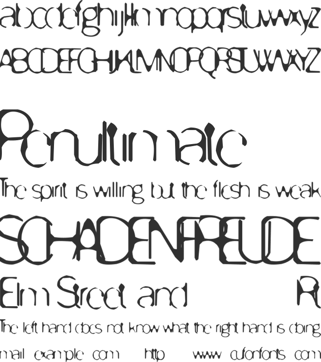 Enervate font preview