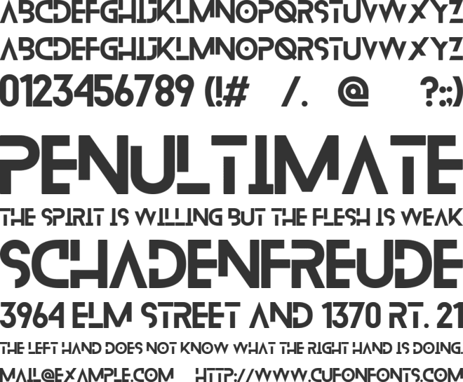 Blanka font preview