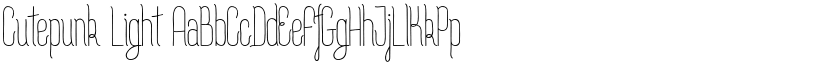 Cutepunk Light font