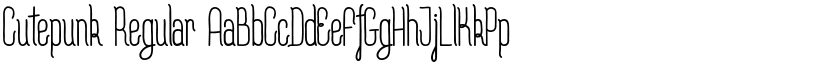 Cutepunk Regular font