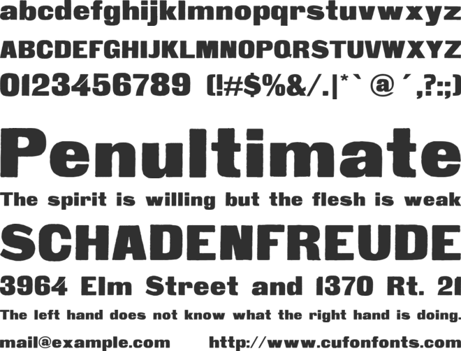 Fette Steinschrift font preview