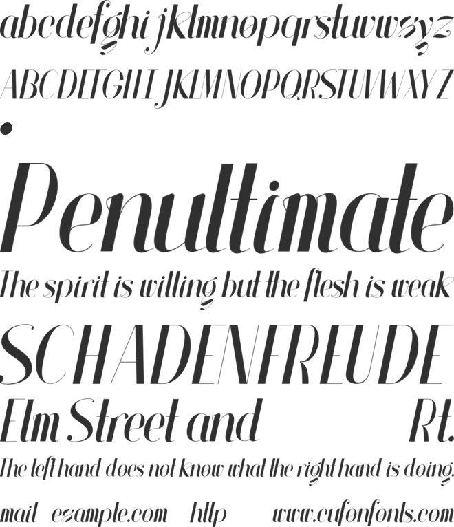 Finches font preview
