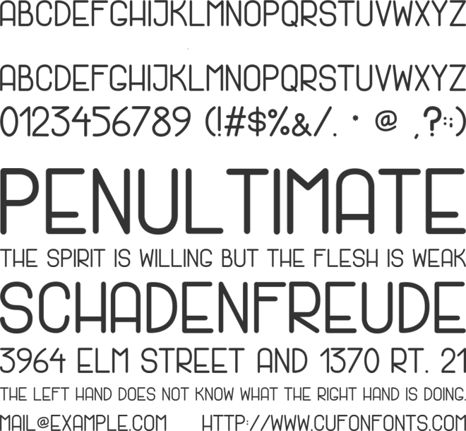 Jack Lane font preview
