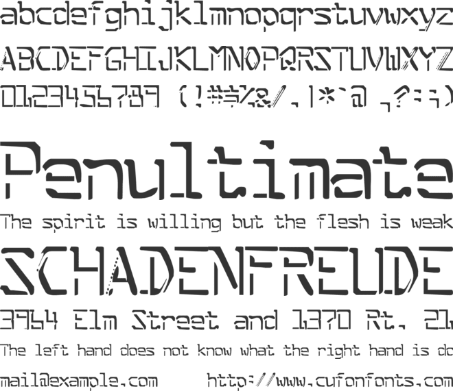 Split Enzymes font preview