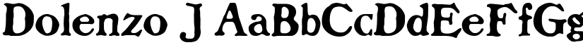 Dolenzo J font