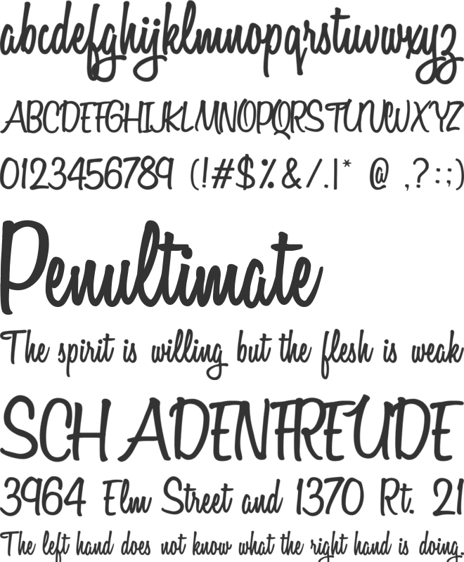 Variane Script font preview