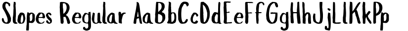 Slopes Regular font