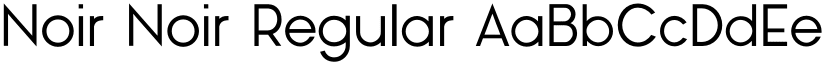 Noir Noir Regular font