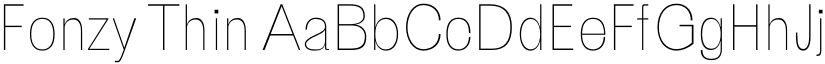 Fonzy Thin font