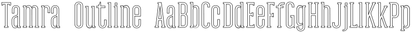 Tamra Outline font