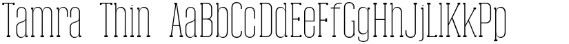 Tamra Thin font