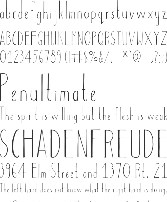 Adouliss font preview