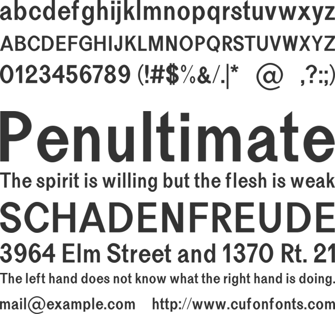 Perkin font preview