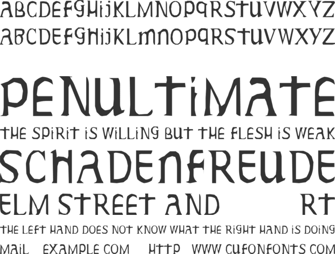 Gideon Plexus font preview