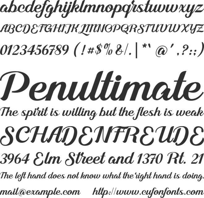 Alleyster font preview