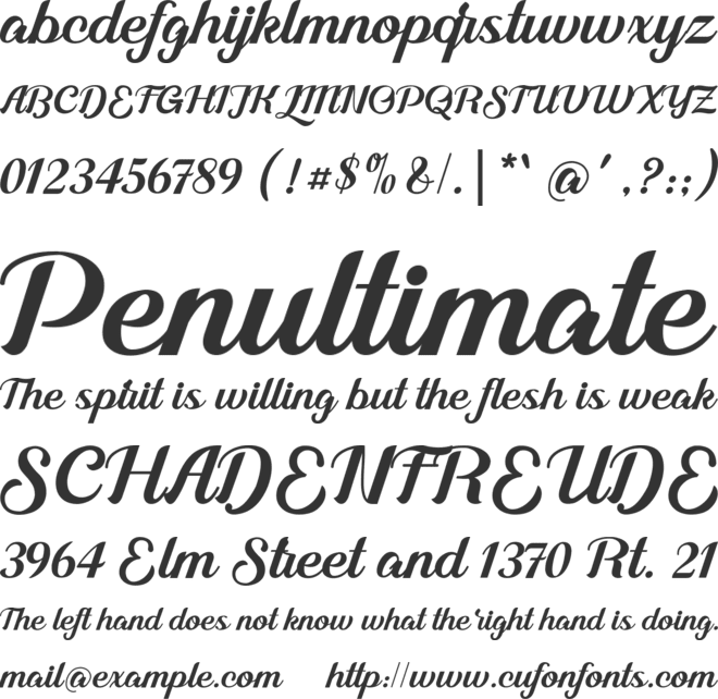 Alleyster font preview