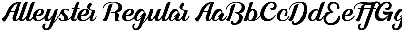 Alleyster Regular font