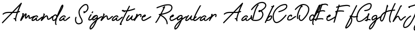 Amanda Signature Regular font