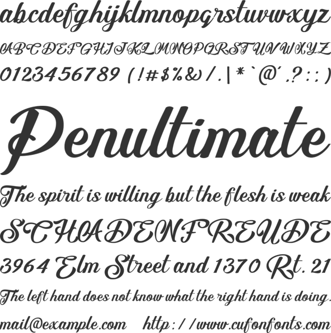 The Athalita font preview