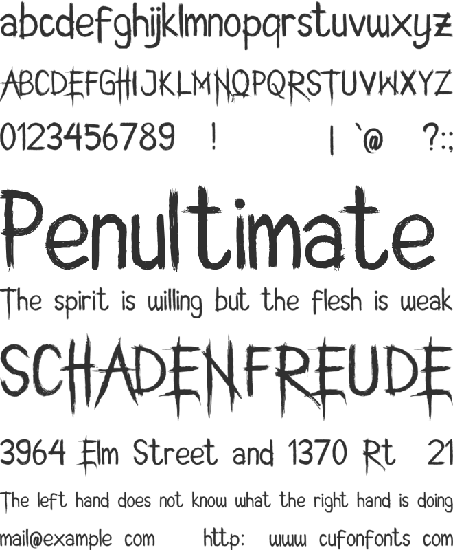 AnotherScream font preview