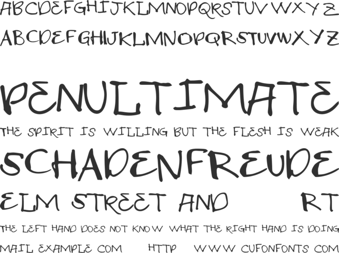 VTKS HAND MADE font preview