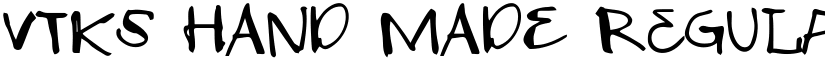 VTKS HAND MADE Regular font