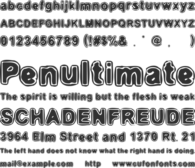 Embryonic font preview