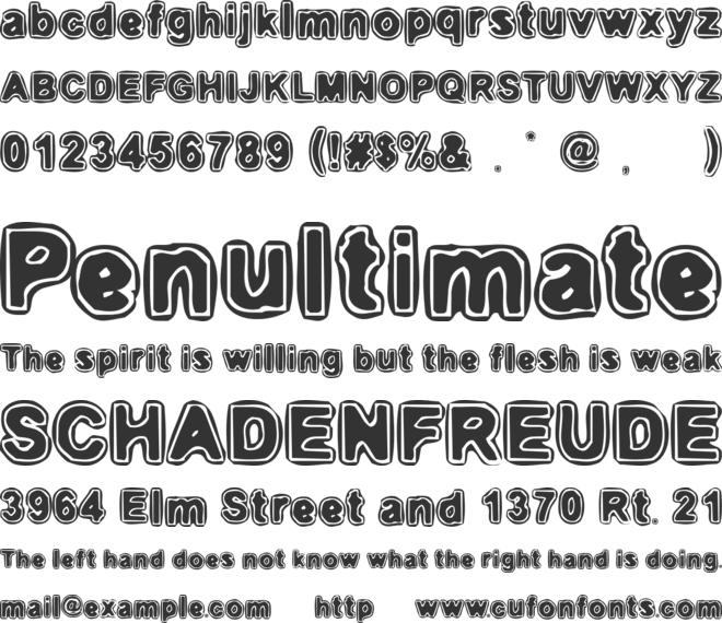 Embryonic font preview